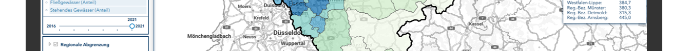 Ausschnitt aus dem Statistikatlas Region Westfalen