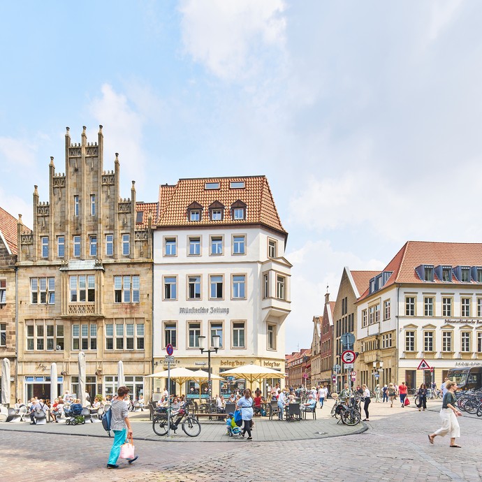 Innenstadt von Münster (vergrößerte Bildansicht wird geöffnet)